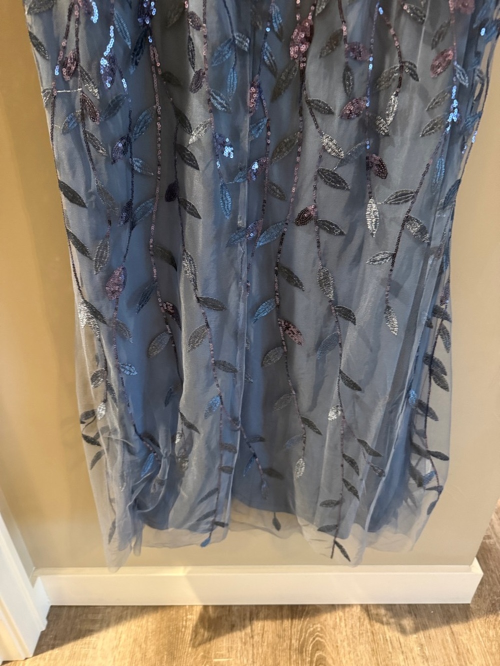 Ever Pretty Blue Dusty Floral Embroidered V-Neck Maxi Dress - Picture 6 of 9